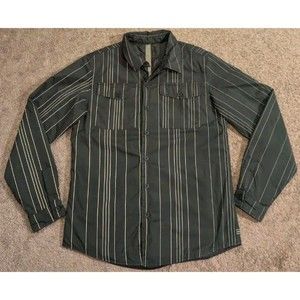 Men's Lululemon 180 Shirt Jacket Reversible Black Pinstripe M3184S Large